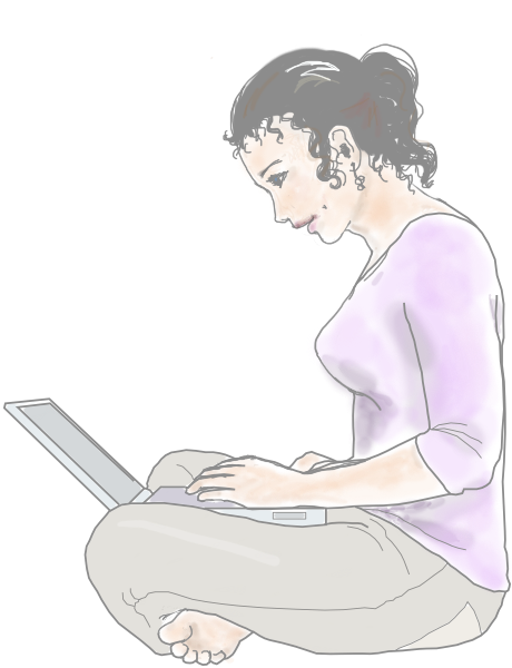 woman with laptop